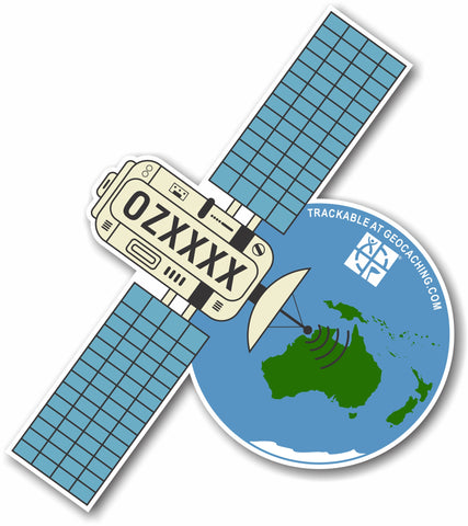 Sticker Satellite Globe Vehicle Trackable