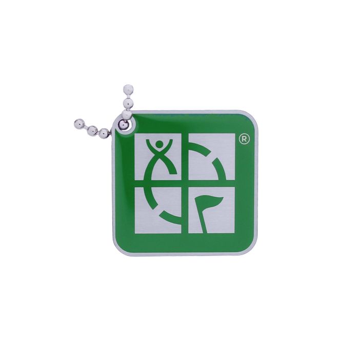 Geocaching Logo Travel Tag- Green