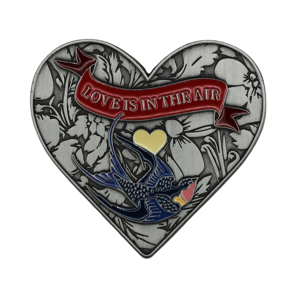 Love is in the Air Geocoin- Antique Silver
