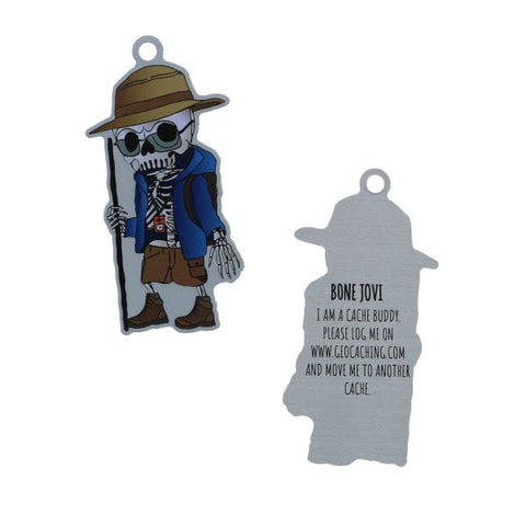 Bone Jovi Skeleton Cache Buddy Travel Tag