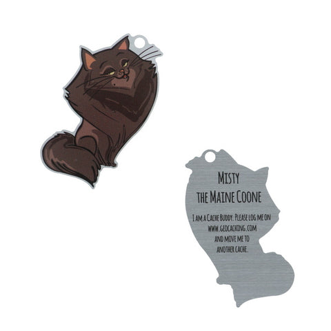 Misty the Maine Coon Cat Travel Tag