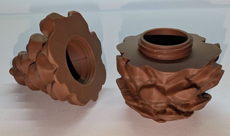 Pine Cone Cache 3D Printed