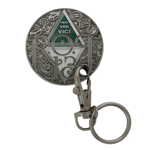 Rot13 Decoder Key Chain Geocoin- Antique Silver