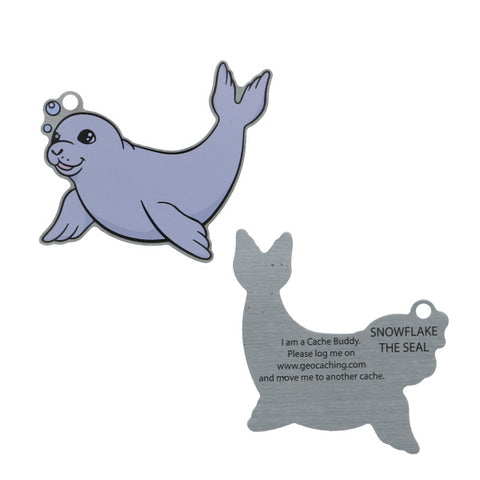 Snowflake the Seal Travel Tag