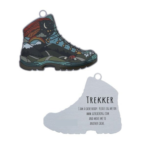 Trekker the Hiking Boot Travel Tag