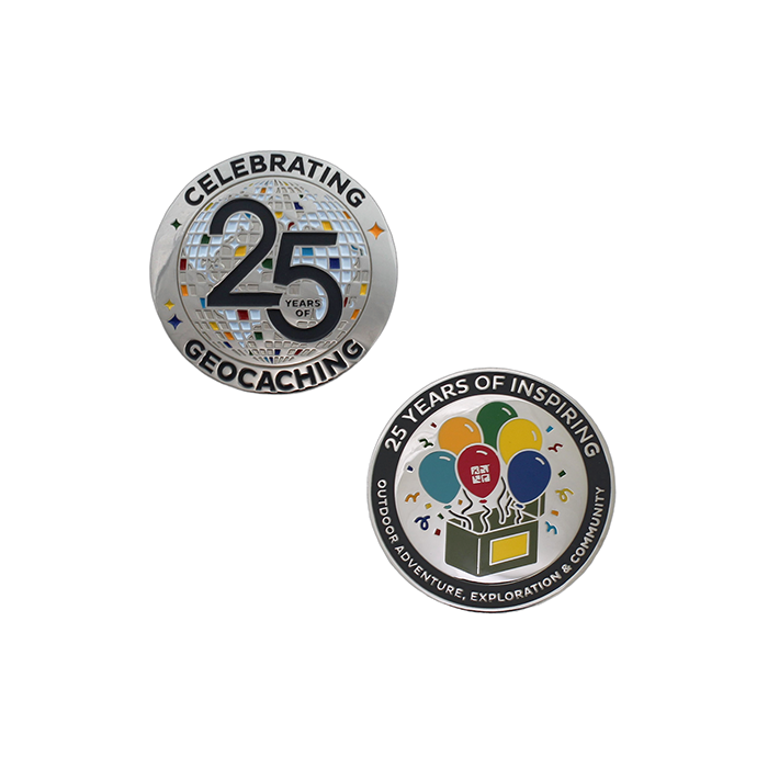 Celebrating 25 Years of Geocaching Geocoin