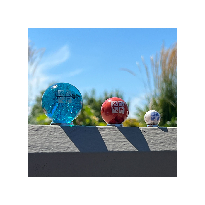 Earth, Moon, and Mars Marble Set