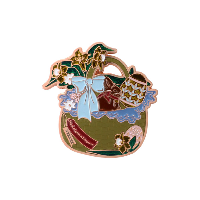 2025 Easter Basket Geocoin - Matte Copper