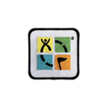 Geocaching Logo Patch- Four Colour on White