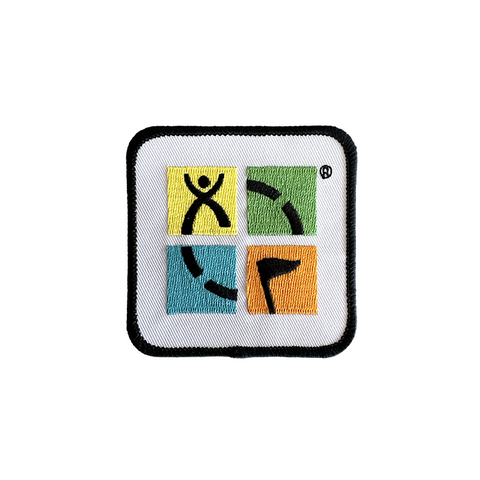 Geocaching Logo Patch- Four Colour on White