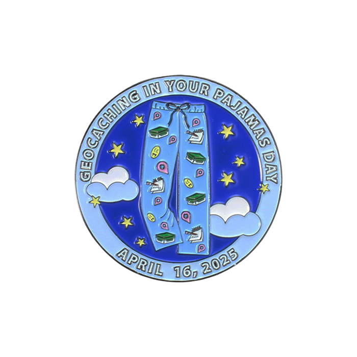 2025 Geocaching in Your Pajamas Day Geocoin