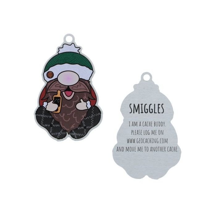 Smiggles the Gnome Cache Buddy Travel Tag