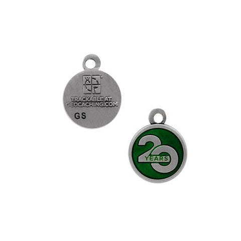 Celebrating 20 Years of Geocaching Nano Trackable Charm
