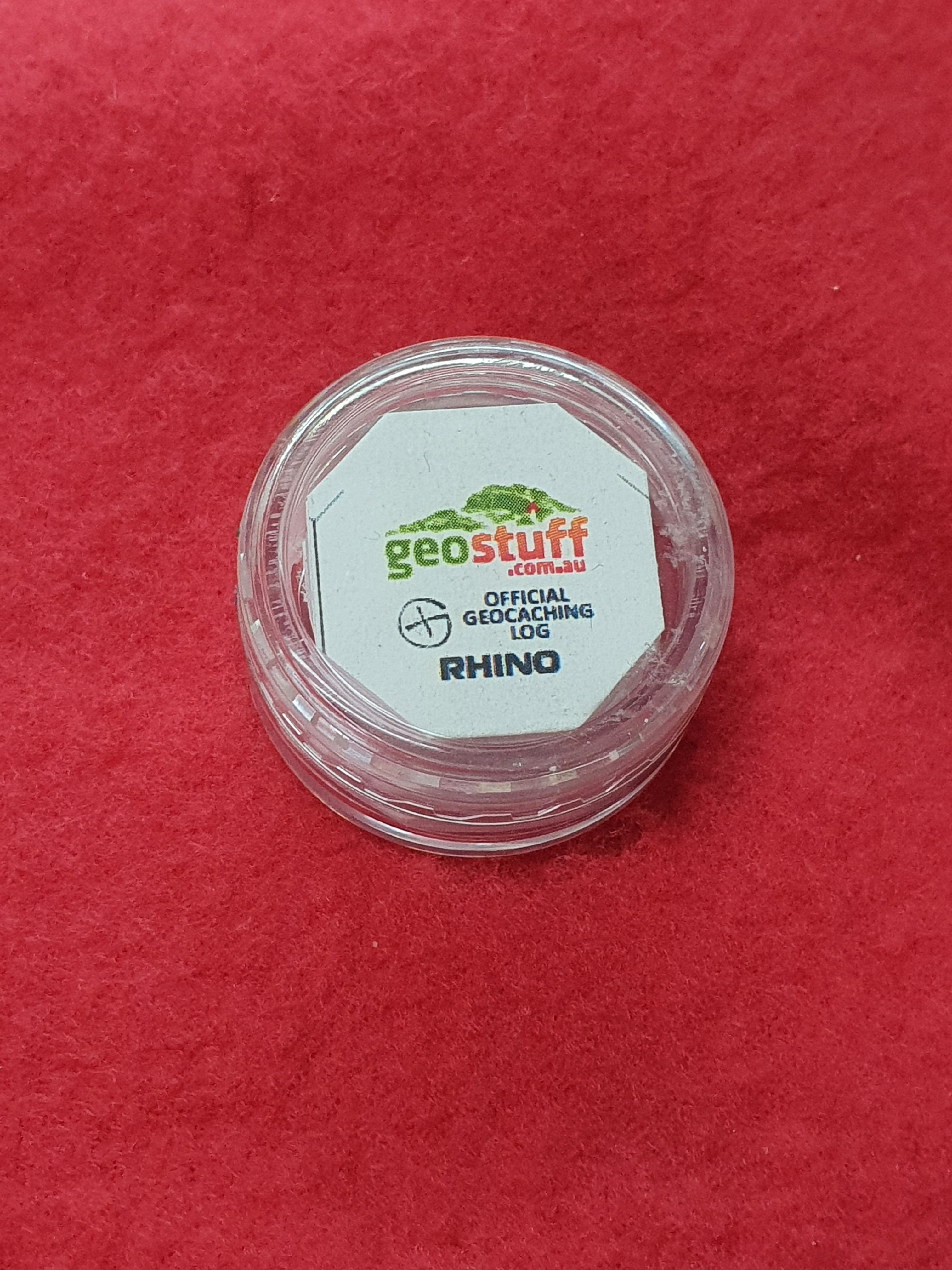 Rhino geocache container