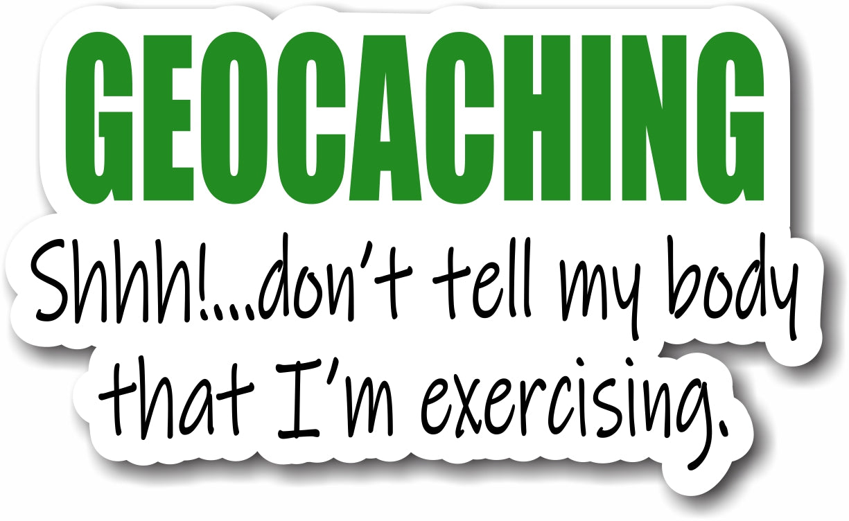 Sticker Geocaching Shhh Don't tell