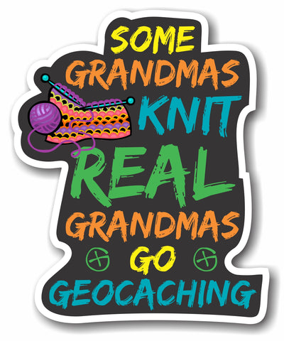 Sticker Geocaching Grandmas Knit