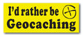 Sticker I'd rather be Geocaching Vehicle bumper sticker