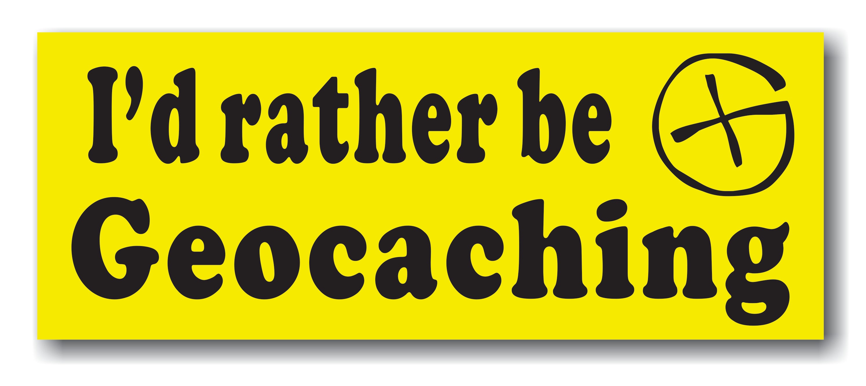 Sticker I'd rather be Geocaching Vehicle bumper sticker