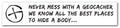 Sticker Never Mess with a Geocacher Car Bumper Sticker
