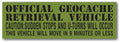 Sticker Official Geocache Retrieval Vehicle Car Bumper Sticker