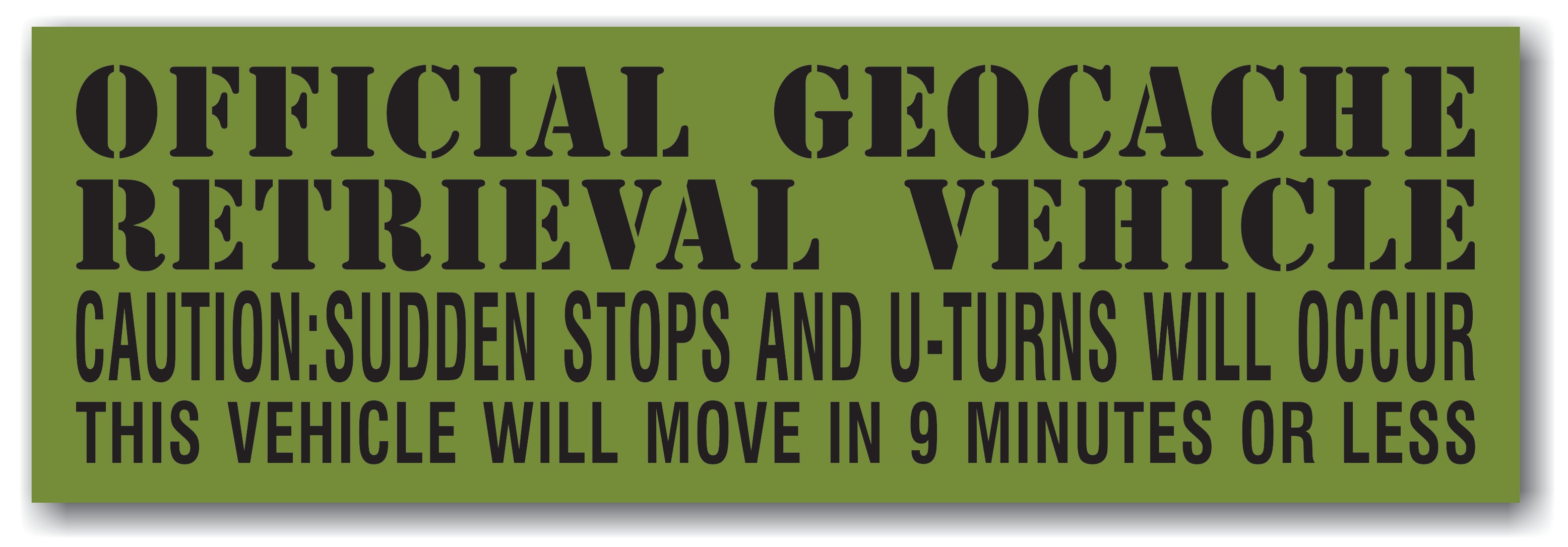 Sticker Official Geocache Retrieval Vehicle Car Bumper Sticker