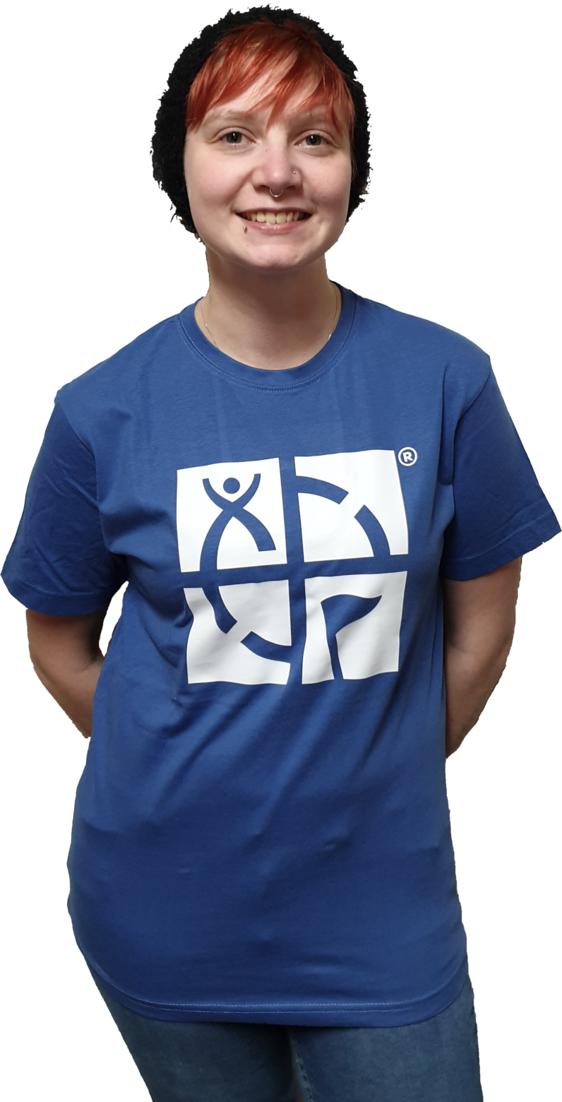 [Bargain] GeoTee Denim Blue with White