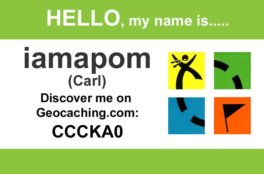 Geocaching Trackable Personal Badge - Custom made