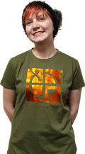 [Bargain] GeoTee Khaki with Electric Orange