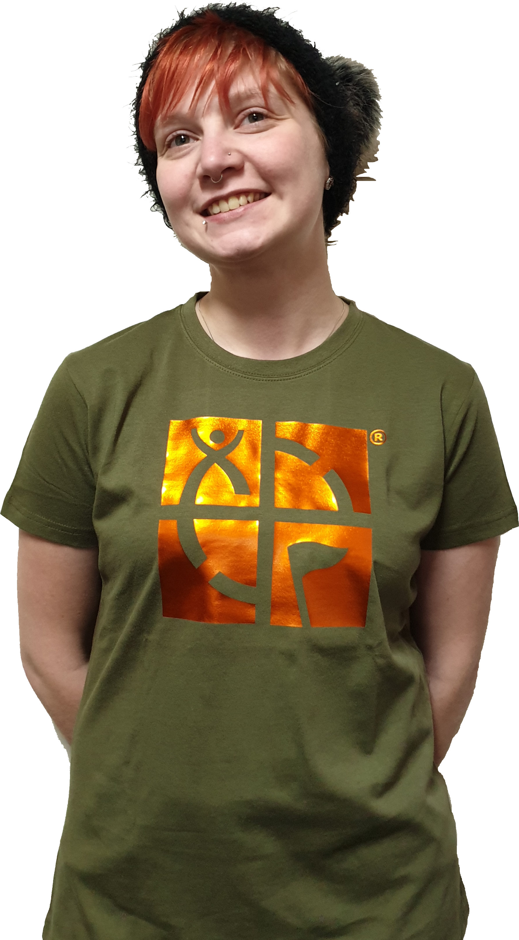 [Bargain] GeoTee Khaki with Electric Orange