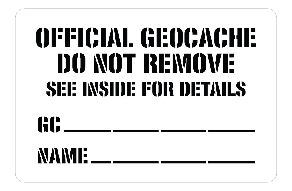 Stencil Official Geocache - Groundspeak - Cache Boutique