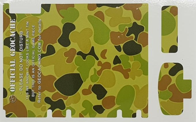 Geocache Label - Camo – Space Coast Geo Store