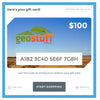 Geostuff.com.au Electronic Virtual Gift Voucher / Card