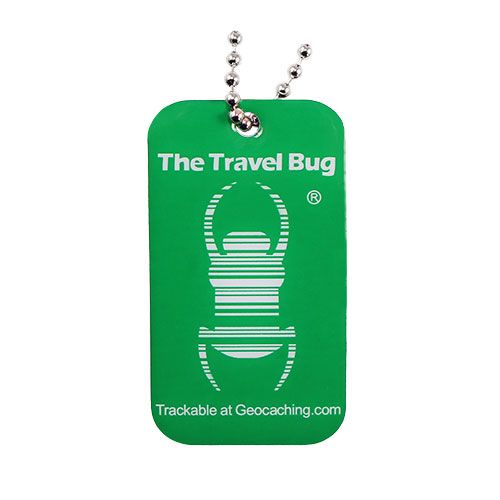 Travel Bug® GREEN Geocaching QR - Glow in the Dark