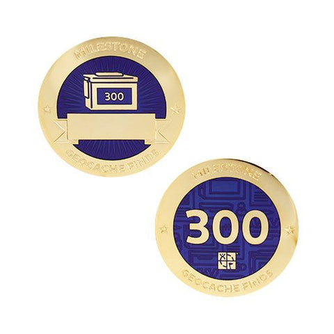 Milestone Geocoin and Tag Set - 300 Finds