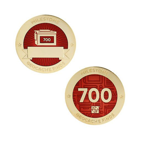 Milestone Geocoin and Tag Set - 700 Finds