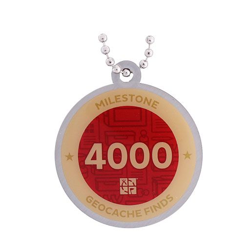 Milestone Geocoin and Tag Set - 4000 Finds