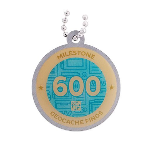 Milestone Geocoin and Tag Set - 600 Finds