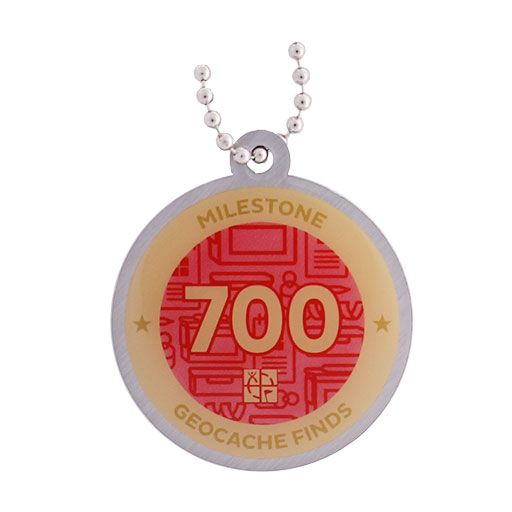 Milestone Geocoin and Tag Set - 700 Finds