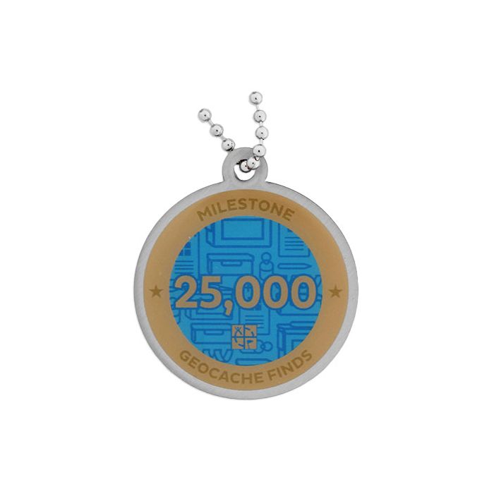 Milestone Geocoin and Tag Set - 25000 Finds