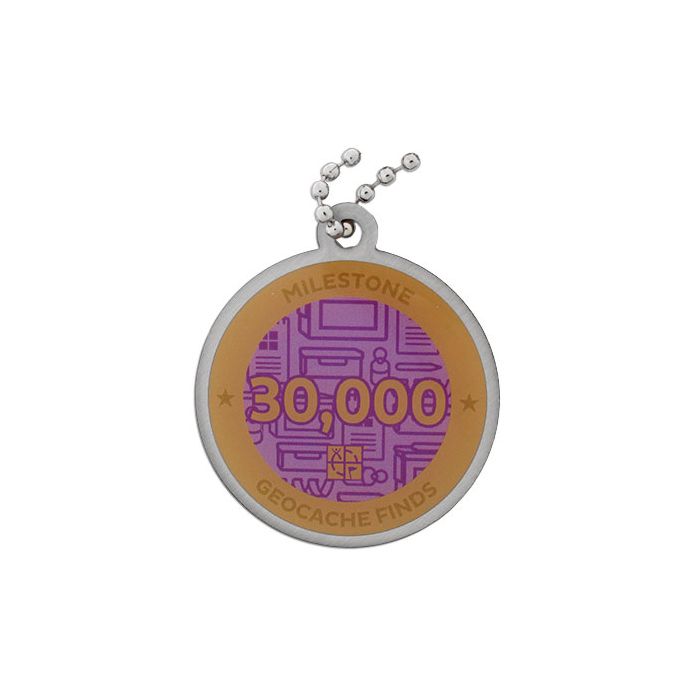 Milestone Geocoin and Tag Set - 30000 Finds