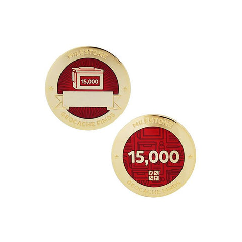 Milestone Geocoin and Tag Set - 15000 Finds