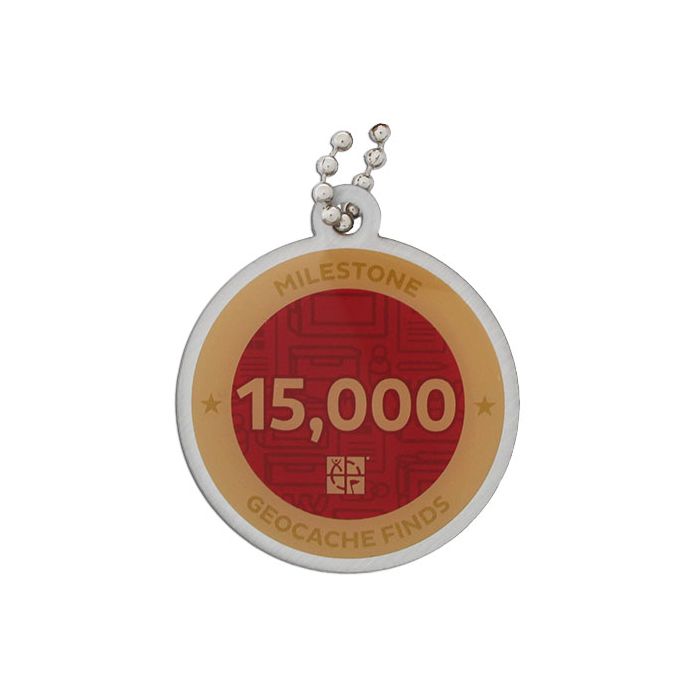 Milestone Geocoin and Tag Set - 15000 Finds