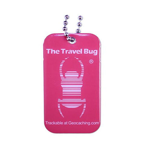 Travel Bug® ATOMIC PINK Geocaching QR - Glow in the Dark
