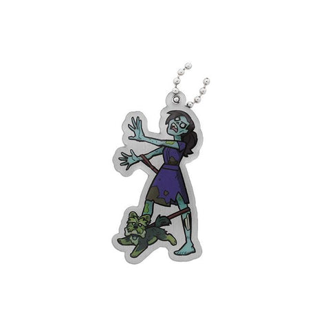Geocaching Zombie Woman Travel Tag